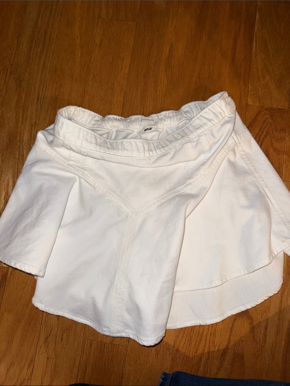aerie White Elastic Waist Skirt - S